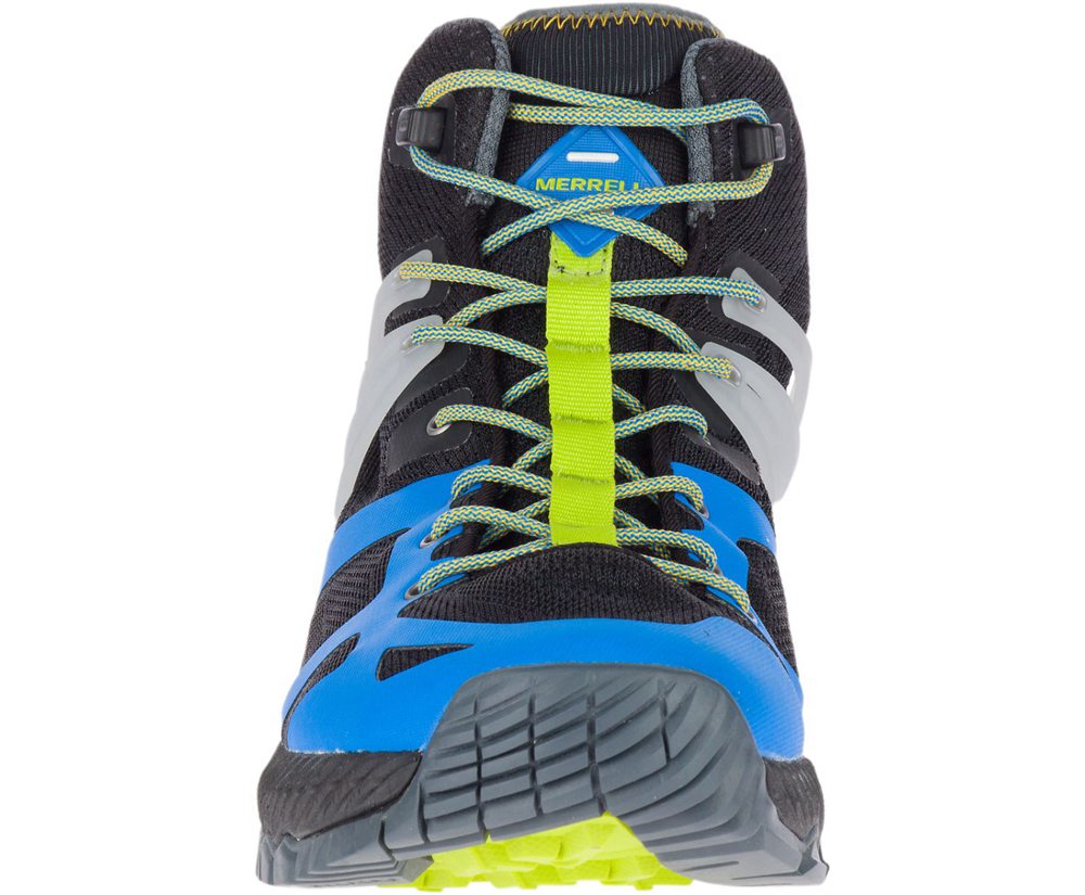 Botas Homem - Merrell Mqm Ace Mid Waterproof - Pretas/Azuis/Verdes - YZU891463